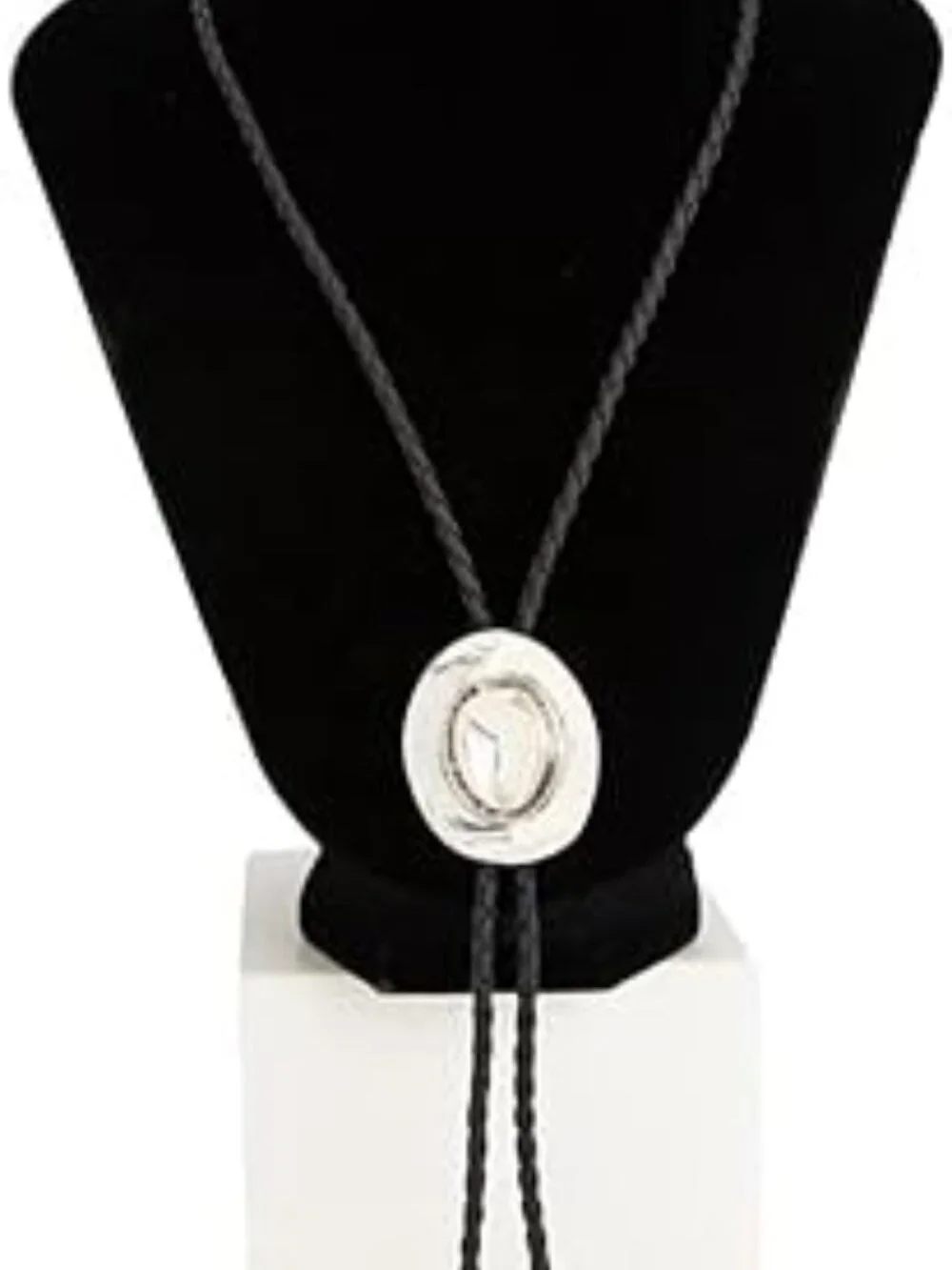 Antique Silver Western Ethnic Hat Boot Lariat Necklace Bolo Tie